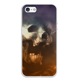 Чехол для iPhone 5/5S матовый с принтом Doom , Силикон | Область печати: задняя сторона чехла, без боковых панелей | doom | skull | slayer | палач | скелет | череп