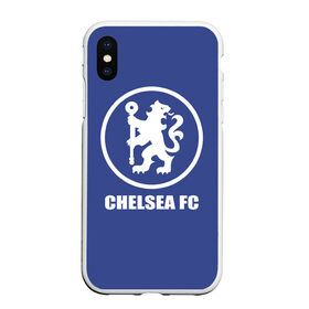 Чехол для iPhone XS Max матовый с принтом Chelsea FC , Силикон | Область печати: задняя сторона чехла, без боковых панелей | chelsea | англия | премьер лига | фанат | футбол | футболист | челси