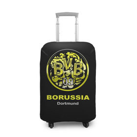 Чехол для чемодана 3D с принтом Borussia Dortmund , 86% полиэфир, 14% спандекс | двустороннее нанесение принта, прорези для ручек и колес | боруссия | дортмунд