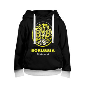 Детская толстовка 3D с принтом Borussia Dortmund , 100% полиэстер | двухслойный капюшон со шнурком для регулировки, мягкие манжеты на рукавах и по низу толстовки, спереди карман-кенгуру с мягким внутренним слоем | боруссия | дортмунд