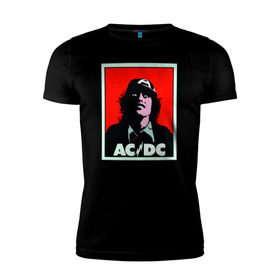 Мужская футболка премиум с принтом AC/DC: T-SHIRT , 92% хлопок, 8% лайкра | приталенный силуэт, круглый вырез ворота, длина до линии бедра, короткий рукав | Тематика изображения на принте: acdc
