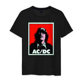 Мужская футболка хлопок с принтом AC/DC: T-SHIRT , 100% хлопок | прямой крой, круглый вырез горловины, длина до линии бедер, слегка спущенное плечо. | acdc