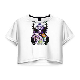 Женская футболка 3D укороченная с принтом Undertale , 100% полиэстер | круглая горловина, длина футболки до линии талии, рукава с отворотами | азриэль | флауи