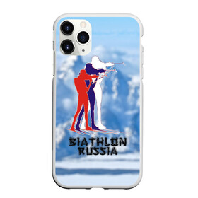 Чехол для iPhone 11 Pro матовый с принтом Biathlon russia , Силикон |  | биатлон
