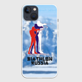Чехол для iPhone 13 с принтом Biathlon russia ,  |  | биатлон