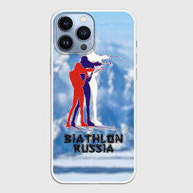 Чехол для iPhone 13 Pro Max с принтом Biathlon russia ,  |  | Тематика изображения на принте: биатлон