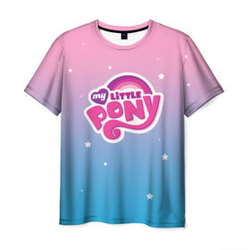 Мужская футболка 3D с принтом My Little Pony , 100% полиэфир | прямой крой, круглый вырез горловины, длина до линии бедер | dash | rainbow