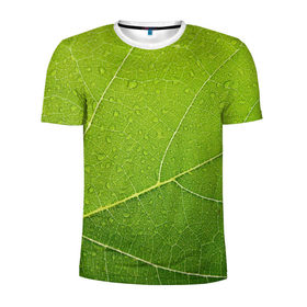 Мужская футболка 3D спортивная с принтом Листик 2 , 100% полиэстер с улучшенными характеристиками | приталенный силуэт, круглая горловина, широкие плечи, сужается к линии бедра | Тематика изображения на принте: зеленый | зелень | лист | природа | растения