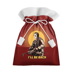 Подарочный 3D мешок с принтом Сталин: I`ll Be Back , 100% полиэстер | Размер: 29*39 см | Тематика изображения на принте: история | о.м.с.к. | революция | ссср | сталин | супергерои