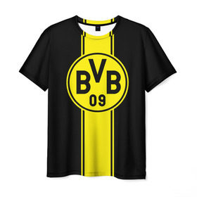 Мужская футболка 3D с принтом BVB , 100% полиэфир | прямой крой, круглый вырез горловины, длина до линии бедер | borussia dortmund | боруссия дортмунд | бундеслига | германия | футбол | футболист