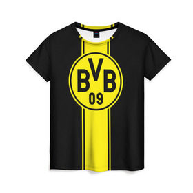Женская футболка 3D с принтом BVB , 100% полиэфир ( синтетическое хлопкоподобное полотно) | прямой крой, круглый вырез горловины, длина до линии бедер | borussia dortmund | боруссия дортмунд | бундеслига | германия | футбол | футболист