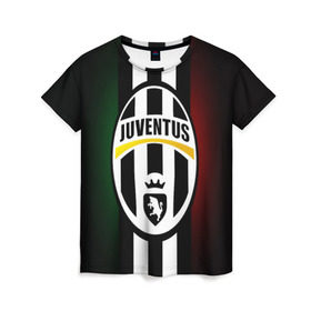 Женская футболка 3D с принтом Juventus FC , 100% полиэфир ( синтетическое хлопкоподобное полотно) | прямой крой, круглый вырез горловины, длина до линии бедер | juve | италия | клуб | фк | футбол | футбольный | ювентус