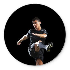 Коврик круглый с принтом Роналдо , резина и полиэстер | круглая форма, изображение наносится на всю лицевую часть | real | ronaldo | реал мадрид | роналдо | футбол | футболист