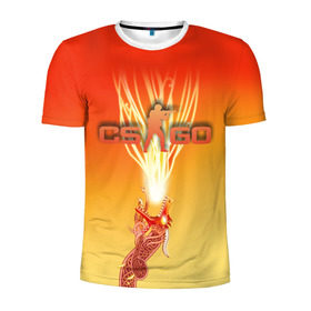 Мужская футболка 3D спортивная с принтом Dragon lore cs go , 100% полиэстер с улучшенными характеристиками | приталенный силуэт, круглая горловина, широкие плечи, сужается к линии бедра | Тематика изображения на принте: counter | cs | go | strike