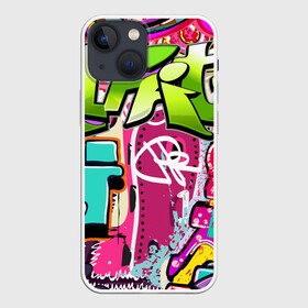 Чехол для iPhone 13 mini с принтом Граффити ,  |  | балон | граффити | краски | молодежь | рисунок | стена | стиль | улица | уличный образ