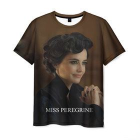Мужская футболка 3D с принтом Мисс Перегрин , 100% полиэфир | прямой крой, круглый вырез горловины, длина до линии бедер | дом странных детей