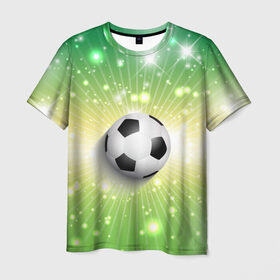 Мужская футболка 3D с принтом Футбольный мяч 3 , 100% полиэфир | прямой крой, круглый вырез горловины, длина до линии бедер | игра | кубок | мяч | спорт | футбол