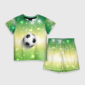 Детский костюм с шортами 3D с принтом Футбольный мяч 3 ,  |  | игра | кубок | мяч | спорт | футбол