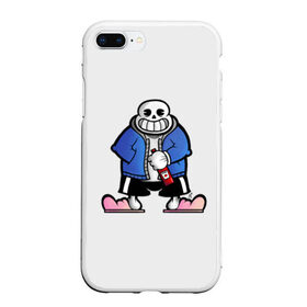 Чехол для iPhone 7Plus/8 Plus матовый с принтом Undertale , Силикон | Область печати: задняя сторона чехла, без боковых панелей | napstablook | sans | undertale