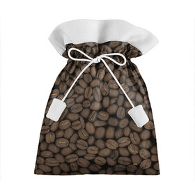 Подарочный 3D мешок с принтом Кофейные зёрна , 100% полиэстер | Размер: 29*39 см | coffee | coffee grains | grains | кофе | кофейные зёрна