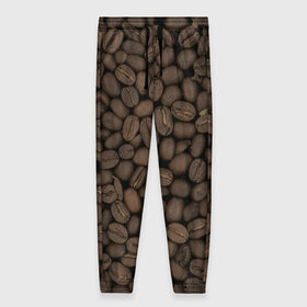 Женские брюки 3D с принтом Кофейные зёрна , полиэстер 100% | прямой крой, два кармана без застежек по бокам, с мягкой трикотажной резинкой на поясе и по низу штанин. В поясе для дополнительного комфорта — широкие завязки | coffee | coffee grains | grains | кофе | кофейные зёрна