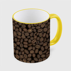 Кружка 3D с принтом Кофейные зёрна , керамика | ёмкость 330 мл | Тематика изображения на принте: coffee | coffee grains | grains | кофе | кофейные зёрна