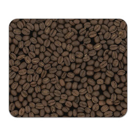 Коврик прямоугольный с принтом Кофейные зёрна , натуральный каучук | размер 230 х 185 мм; запечатка лицевой стороны | coffee | coffee grains | grains | кофе | кофейные зёрна