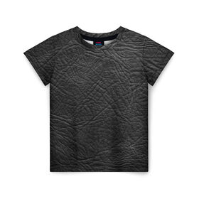 Детская футболка 3D с принтом Black leather , 100% гипоаллергенный полиэфир | прямой крой, круглый вырез горловины, длина до линии бедер, чуть спущенное плечо, ткань немного тянется | 