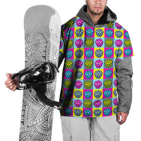 Накидка на куртку 3D с принтом POP ART , 100% полиэстер |  | Тематика изображения на принте: popart | малина | поп арт | ягоды