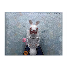 Обложка для студенческого билета с принтом Кролик с газетой , натуральная кожа | Размер: 11*8 см; Печать на всей внешней стороне | rabbids | вантуз | горшок | зайцы засранцы | заяц | туалет