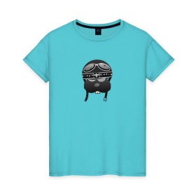 Женская футболка хлопок с принтом Airborne hamster , 100% хлопок | прямой крой, круглый вырез горловины, длина до линии бедер, слегка спущенное плечо | air | airborne | animal | fly | hamster | pilot | retro | sky | небо | пилот | хомяк