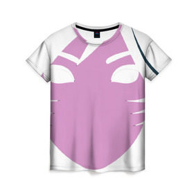 Женская футболка 3D с принтом Ghost Ahri , 100% полиэфир ( синтетическое хлопкоподобное полотно) | прямой крой, круглый вырез горловины, длина до линии бедер | ahri | league of legends | ари | лига легенд
