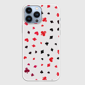 Чехол для iPhone 13 Pro Max с принтом Карточные масти ,  |  | бубны | казино | карты | крести | пики | покер | туз | червы