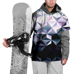 Накидка на куртку 3D с принтом Lowpoly Pattern , 100% полиэстер |  | Тематика изображения на принте: polygon | абстракция | серый