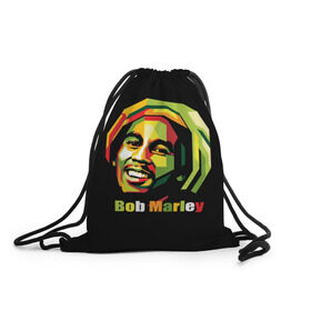 Рюкзак-мешок 3D с принтом Bob Marley , 100% полиэстер | плотность ткани — 200 г/м2, размер — 35 х 45 см; лямки — толстые шнурки, застежка на шнуровке, без карманов и подкладки | Тематика изображения на принте: боб марли | регги