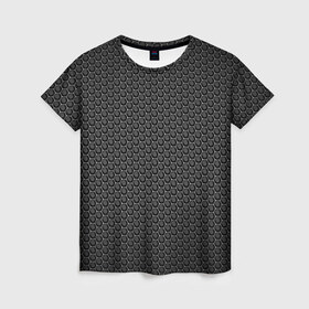 Женская футболка 3D с принтом Black Iron , 100% полиэфир ( синтетическое хлопкоподобное полотно) | прямой крой, круглый вырез горловины, длина до линии бедер | black | iron | luxury | premium | vip | железный | премиум | соты | черный | эксклюзив