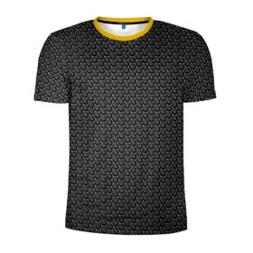 Мужская футболка 3D спортивная с принтом Black Iron , 100% полиэстер с улучшенными характеристиками | приталенный силуэт, круглая горловина, широкие плечи, сужается к линии бедра | Тематика изображения на принте: black | iron | luxury | premium | vip | железный | премиум | соты | черный | эксклюзив