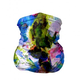 Бандана-труба 3D с принтом Абстракция цвета , 100% полиэстер, ткань с особыми свойствами — Activecool | плотность 150‒180 г/м2; хорошо тянется, но сохраняет форму | Тематика изображения на принте: масляные краски | разноцветные | яркие краски