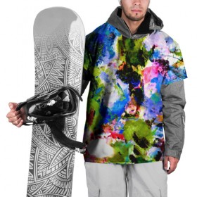 Накидка на куртку 3D с принтом Абстракция цвета , 100% полиэстер |  | Тематика изображения на принте: масляные краски | разноцветные | яркие краски