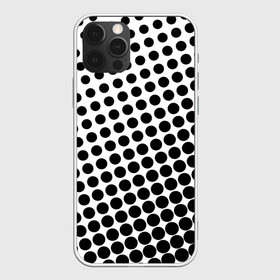 Чехол для iPhone 12 Pro с принтом Белый в горошек , силикон | область печати: задняя сторона чехла, без боковых панелей | горошек | текстура | черный