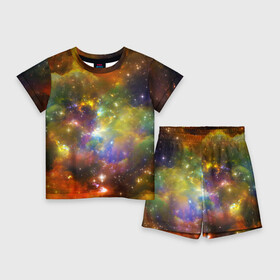 Детский костюм с шортами 3D с принтом Звёздный мир ,  |  | вселенная | галактика | звёзды | космическое пространство | космос | созвездие