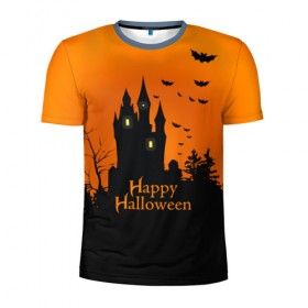 Мужская футболка 3D спортивная с принтом Halloween , 100% полиэстер с улучшенными характеристиками | приталенный силуэт, круглая горловина, широкие плечи, сужается к линии бедра | cat | dark | halloween | вамп | вампир | ведьма | готика | кот | кошка | магия | ночь | тыква | хэллоуин