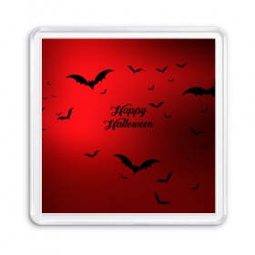 Магнит 55*55 с принтом Halloween , Пластик | Размер: 65*65 мм; Размер печати: 55*55 мм | cat | dark | halloween | вамп | вампир | ведьма | готика | кот | кошка | магия | ночь | тыква | хэллоуин