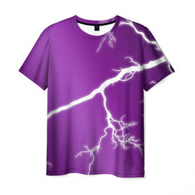 Мужская футболка 3D с принтом cs:go - Lightning strike , 100% полиэфир | прямой крой, круглый вырез горловины, длина до линии бедер | Тематика изображения на принте: cs | csgo | lightning strike | го | кс | удар молнии