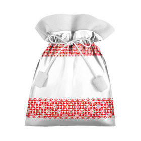 Подарочный 3D мешок с принтом Славянский орнамент (на белом) , 100% полиэстер | Размер: 29*39 см | орнамент | россия | славяне | узор