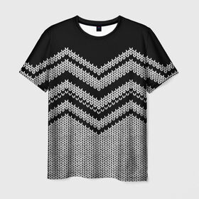 Мужская футболка 3D с принтом Узорная вышивка , 100% полиэфир | прямой крой, круглый вырез горловины, длина до линии бедер | свитер
