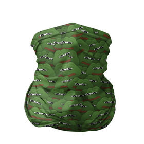 Бандана-труба 3D с принтом Грустные лягушки , 100% полиэстер, ткань с особыми свойствами — Activecool | плотность 150‒180 г/м2; хорошо тянется, но сохраняет форму | frog | mem | sad | мем