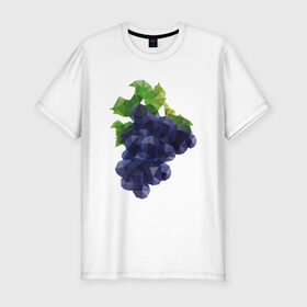 Мужская футболка премиум с принтом Виноград , 92% хлопок, 8% лайкра | приталенный силуэт, круглый вырез ворота, длина до линии бедра, короткий рукав | виноград | геометрия | отдых | отпуск | тропик | фрукты