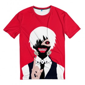 Мужская футболка 3D с принтом Tokyo Ghoul , 100% полиэфир | прямой крой, круглый вырез горловины, длина до линии бедер | anime | tokyo ghoul | аниме | гуль | токийский гуль