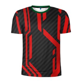 Мужская футболка 3D спортивная с принтом CSGO Redline , 100% полиэстер с улучшенными характеристиками | приталенный силуэт, круглая горловина, широкие плечи, сужается к линии бедра | counter strike | cs go | cs go redline | redline pattern